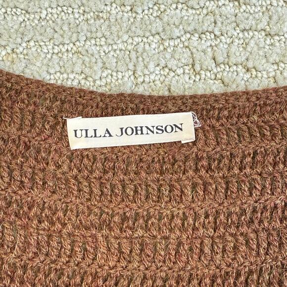 Ulla Johnson Baby Alpaca Brown Fringe Boho Sweater Small - Picture 7 of 7